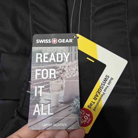 Swissgear The Bloom Black Laptop Backpack SA2822 Minimalist School Travel - Picture 9 of 12